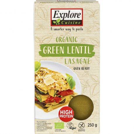 Lasagne din linte verde fara gluten bio x 250g Explore Cuisine