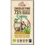 Ciocolata neagra bio cu sirop de Agave 73% cacao fara gluten x 100g Chocolates Sole