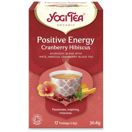 Ceai Bio ENERGIE POZITIVA Merisor si Hibiscus x 17 pliculete 30.6g Yogi Tea