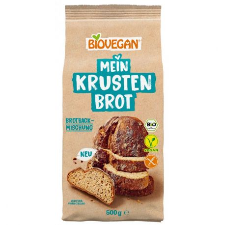 Premix bio pentru paine crustata, fara gluten x 500g Biovegan