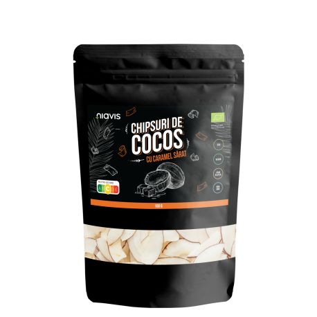 Chipsuri de Cocos cu Caramel Sarat Ecologice/BIO x 100g Niavis