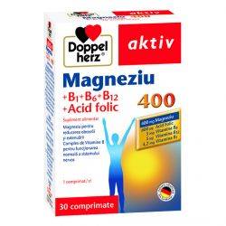 Doppelherz aktiv Magneziu 400 + Vitaminele B1 + B6 + B12+ Acid folic x 30 comprimate